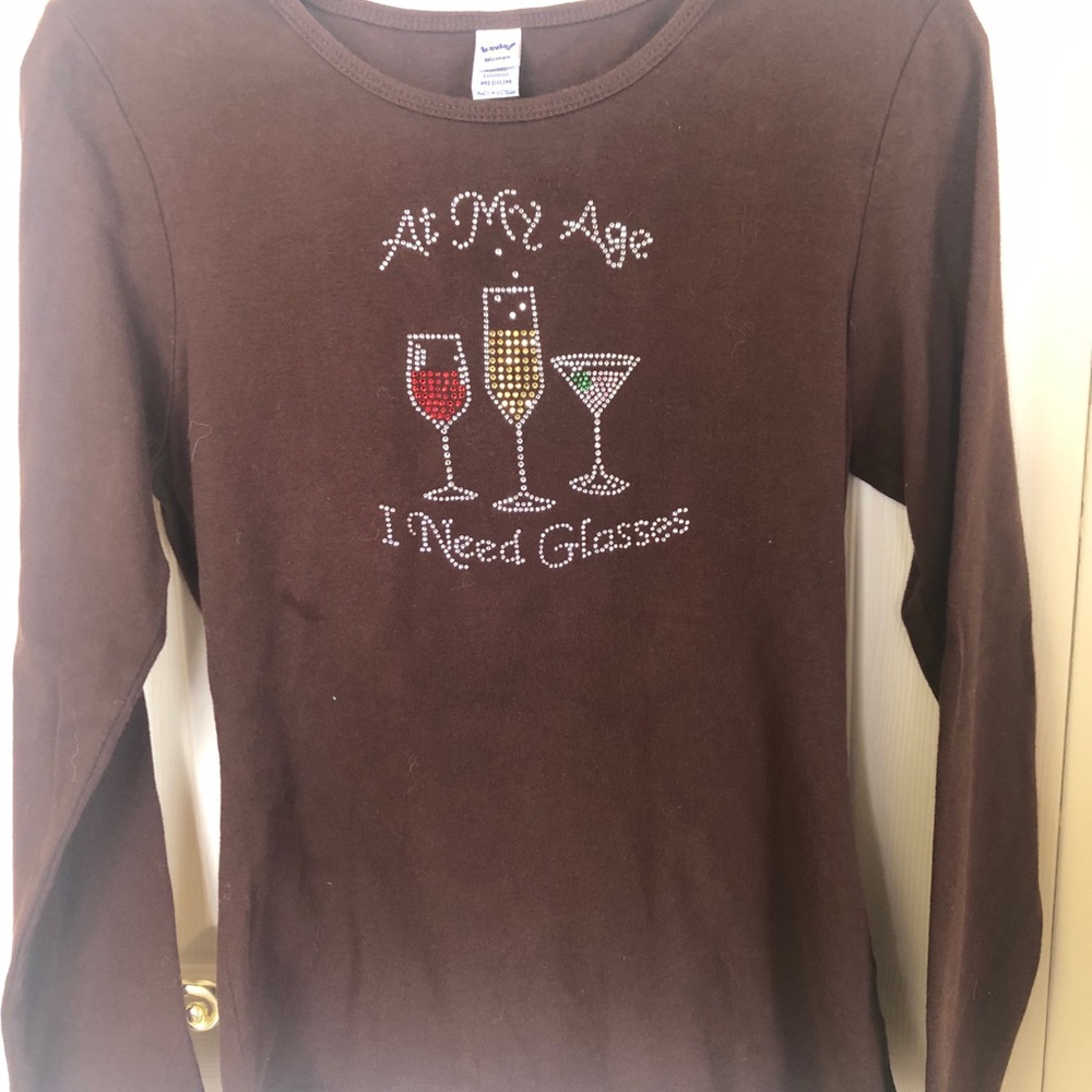 Long sleeved crew neck top